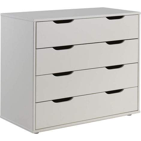 SLEEPY - Commode 4 Tiroirs Blanche Compatible Lits Mezzanine ou Mi-Haut (1/2)