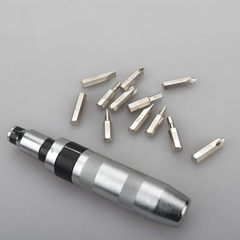 Set mit 14 Schlagschrauberbits aus Chrom-Vanadium-Stahl. (1/5)
