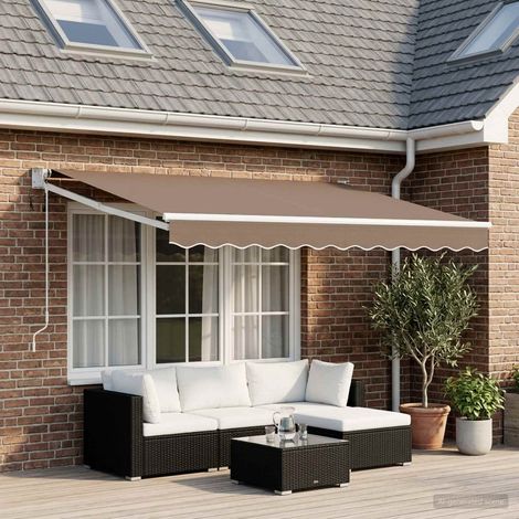 vidaXL Toldo Retráctil Eléctrico Topo 100% Poliéster y Aluminio (1/5)