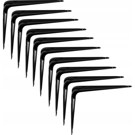 10 SOPORTES DE ESTANTER脥A DE SOBREMESA, 脕NGULO RESISTENTE, 125x100MM, ACERO DE 1.1MM (1/5)