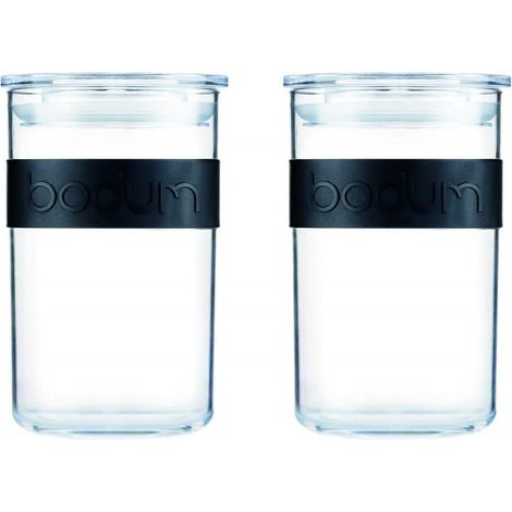 Set de 2 bocaux Conservation en Plastique, avec Couvercle hermétique - 0.6 l (1/4)