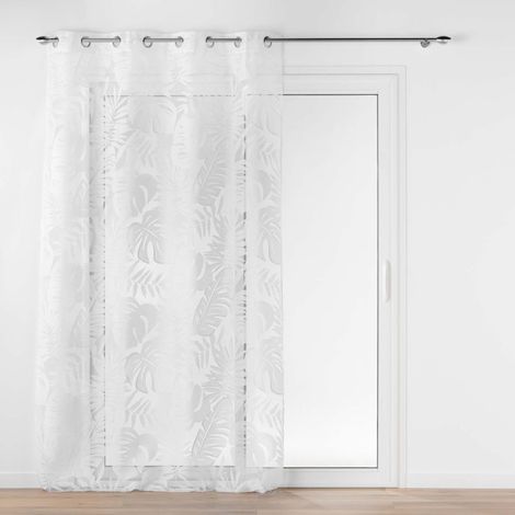 Rideau Voilage à Œillets "Magnolia" 140x240cm Blanc (1/5)