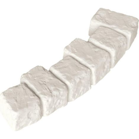 Bordure Pavé Courbé 60 x 13 x 7 cm Ivoire (1/3)