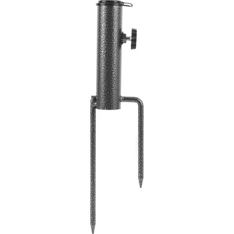 Support de support d'ancrage de sable pour Parasol de plage, piquet de Parasol en acier, support de mât de drapeau pour jardin extérieur, pelouse et cour (1/5)