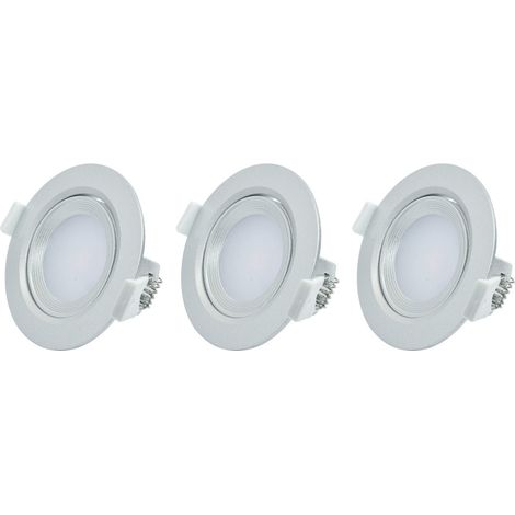Lot de 3 spots leds intégrés 5W orientables (1/2)