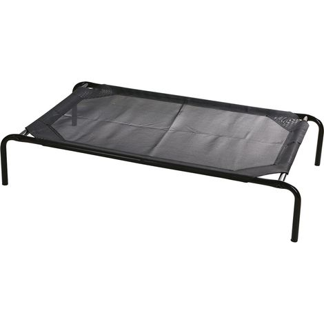 Lit de camp pour chien taille M – Cadre métal tubulaire – Toile polyester enduit PVC déperlant – Dimensions 107 x 65 x 20 cm – Kerbl