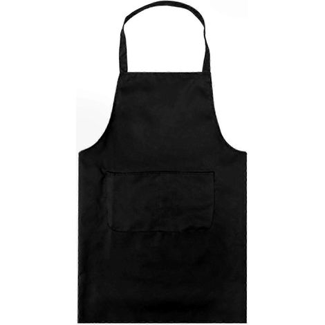 Tablier imperméable sans manches avec poche pour la cuisine et la pâtisserie, protection contre les éclaboussures de graisse et d'huile, noir (1/5)
