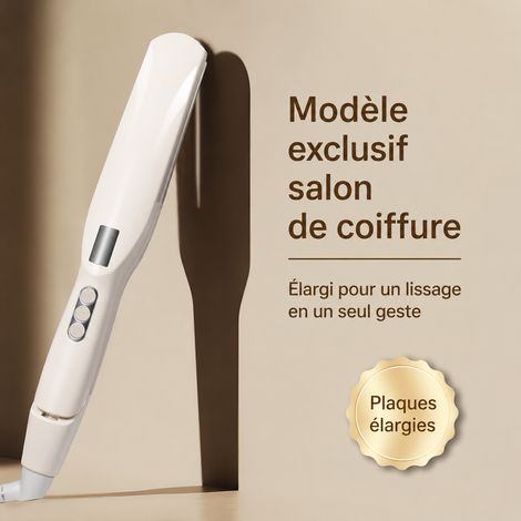 Fer à Lisser et Boucler 2 en 1 Céramique Tourmaline 16-20 mm 15 Niveaux Blanc Crème YS-011 32,5 × 12 × 6,5 cm 560 g – Livraison gratuite (1/5)