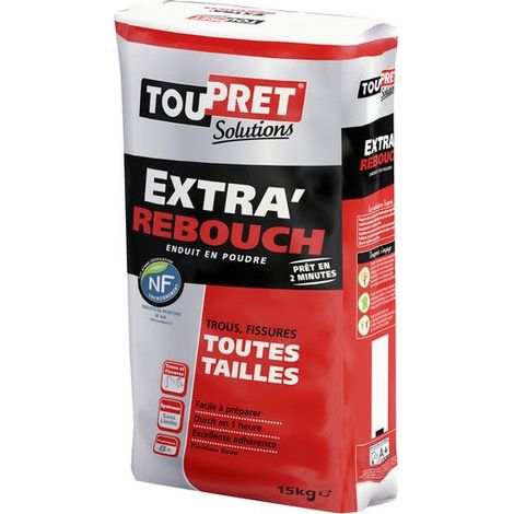TOUPRET Enduit De Rebouchage 15 Kg En Poudre, Pour Mur / Plafond I