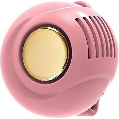 Ventilateur portable silencieux rotatif 360° rechargeable 3 vitesses longue autonomie, pour voyages maison bureau - Rose (1/5)