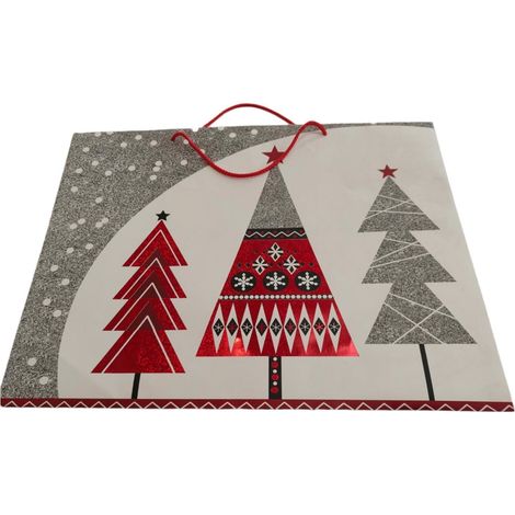 Busta sacchetto scozzese design alberi per decorazioni e regali natalizi