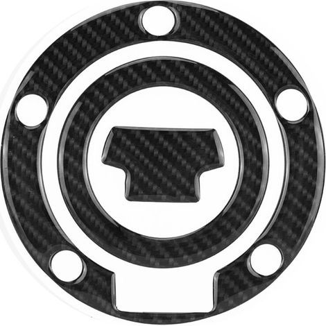 Black fiber tank cover, durable sticker, for gas-powered motorcycles (1/5)