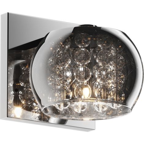 Zumaline CRYSTAL Wandleuchte, transparent, Chrom, 1x G9