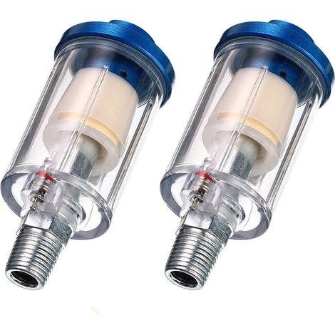 Lot de 2 filtres pour pistolet à peinture, filetage mâle et femelle NPT 1/4 po, accessoires pour compresseur d'air (1/5)