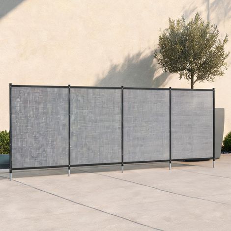 Clôture de jardin en aluminium Netzstoff 365 x 2,5 x 126 cm (1/5)