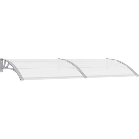 Auvent de porte Gris 240x100 cm Polycarbonate (1/5)