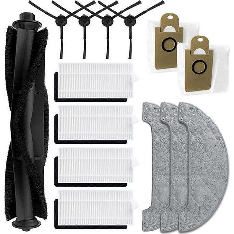Compatible avec les aspirateurs Honiture Q6 Pro/Laresar L6 Pro : filtre de brosse principale, sac à poussière et lingettes. (1/5)