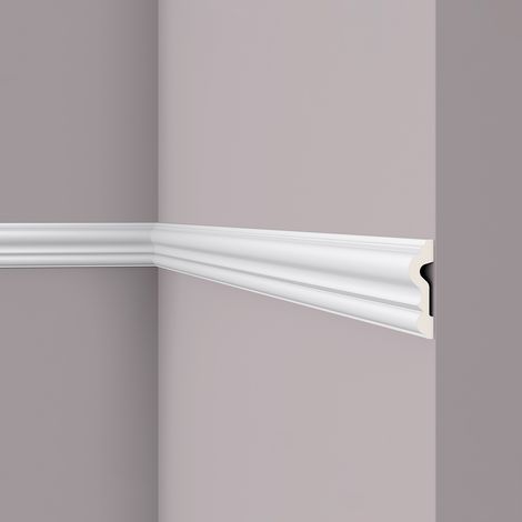 Moldura para pared NMC Z13 ARSTYL Noel Marquet Perfil de estuco Moldura flexible Moldura decorativa diseño moderno blanco 2 m