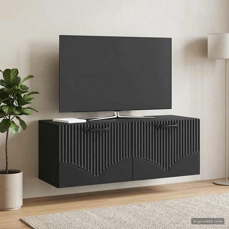 Wandmontierter TV-Schrank Schwarz 78,5 x 31 x 30 cm (1/5)