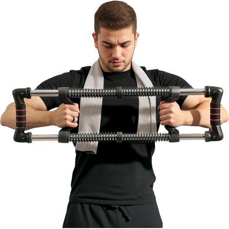 Extensión de pecho, resistencia ajustable de 10 a 80 kg, entrenamiento de fuerza, ejercicios para los brazos. (1/2)