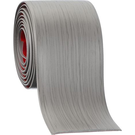 Bande De Transition De Sol Autoadhésive 76 mm x 2 Mètres, Diviseur Plat Pour Sol Vinyle Stratifié Pour Joints De Sol Portes Revêtement De Sol Carrelage Gris Effet Bois (1/5)
