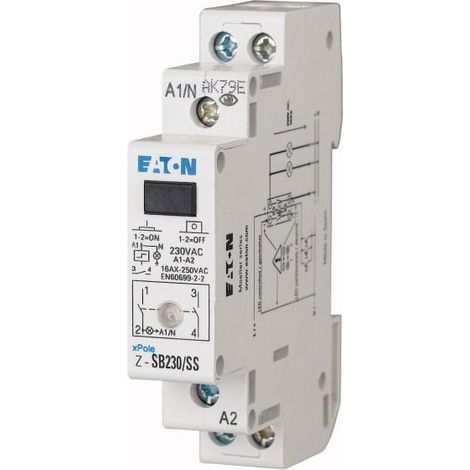 Télérupteur avec LED 230AC 2 F 32A 50Hz 1PE 000265301 EATON Z-SB230/SS