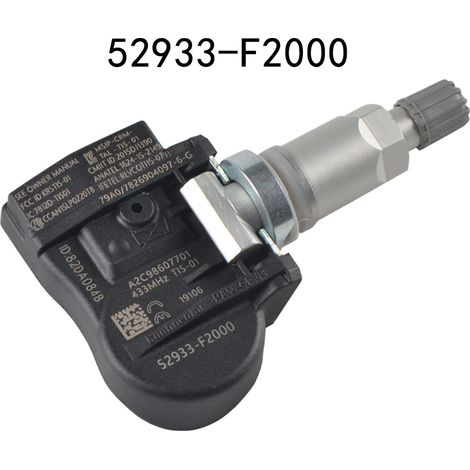 52933-F2000 est un capteur de pression des pneus pour les véhicules Hyundai Santa Fe et Kia K5. (1/5)