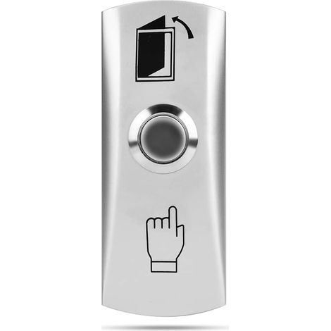 Bouton de sortie argenté, bouton de porte, pour porte d'accès, outil de contrôle d'accès (1/5)