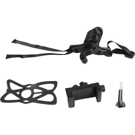 Support Caméra Sport Téléphone Fixation Mentonnière Casque Silencieux Silicone Léger Accessoire Sangle Casque (1/5)