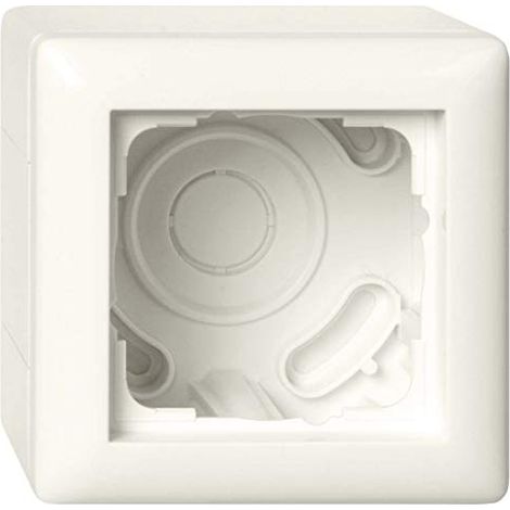GIRA 4010337076803 BOÎTIER APPARENT POUR MONTAGE EN SAILLIE AVEC CADRE 106101 STANDARD 55 BLANC