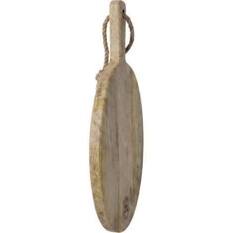 Planche à découper ronde en manguier naturel, 38 x 52 x 2 cm