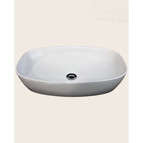 Ciotola 60x38 Mida da appoggio in ceramica bianco opaco