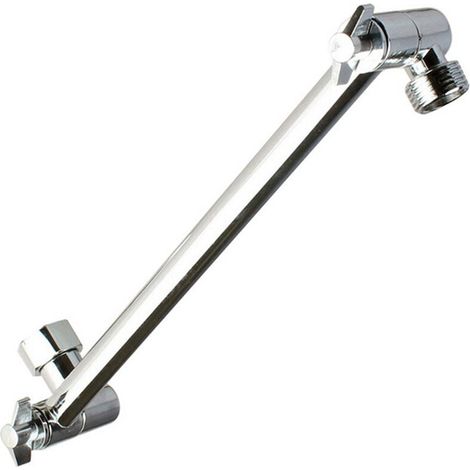 Verstellbarer Duschkopf-Verlängerungsarm – 28 cm lange Duschkopf-Verlängerungshalterung aus Messing (1/4)