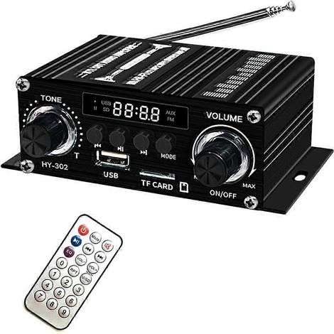 Numérique Bluetooth Amplificateur 12V Maison Voiture 2 Canal HiFi Son Enceinte FM Rrceiver Mini Audio Amplificador (1/5)
