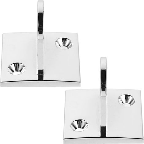2 Pièces Crochet Anneau U Acier Inoxydable Fixation Murale et Plafond Résistante pour Suspension Corde Support pour Hamacs Voiles Ombre et Décorations (1/5)