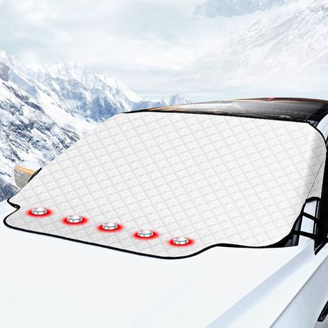 Sonnenschutzblende für die Windschutzscheibe, perfekter Schutz vor UV-Strahlung und Hitze im Auto, magnetisch, faltbar, universell einsetzbar, silberfarben, 147 x 116 cm