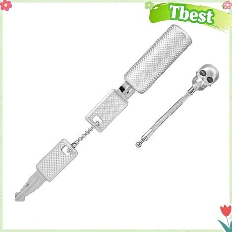Tbest serrure de mot de passe des douanes Serrure de valise sécurisée, câble métallique, mot de passe bricolage cylindre Argent (1/5)