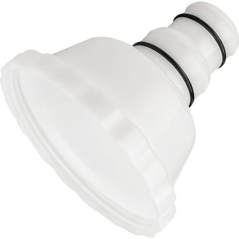 Adaptador para piscina - Conector de manguera para skimmer - Limpieza de piscinas - Succión eficiente - 3,8 cm y 3,2 cm - Blanco (1/5)