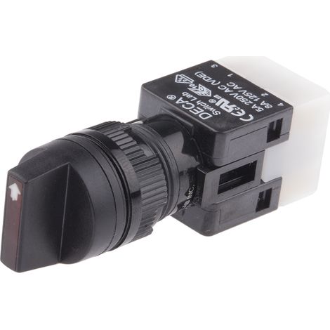 Sélecteur rotatif, 5 A @ 250 V c.a., 3 positions IP65 ( Prix pour 1 ) (1/2)