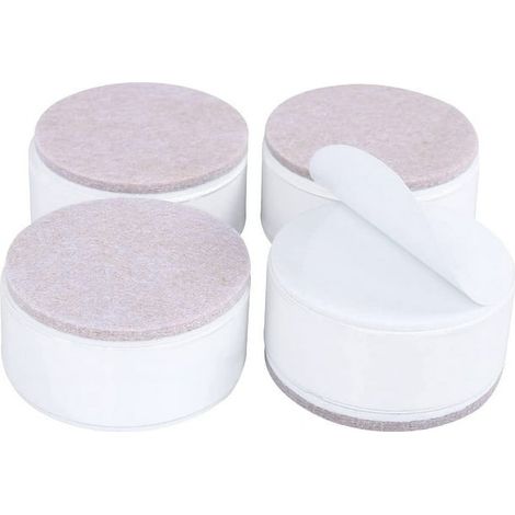 1.96" Carbon Steel Furniture Riser, 3.15" Carbon Steel Bed Risers, Furniture Risers for Furniture Height 1.96", White (1/5)