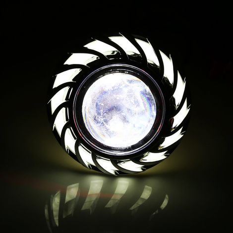LED-Projektorscheinwerfer für Motorräder, Halo-Design, Angel Eye, Demon White, Einzelfernlicht (1/5)