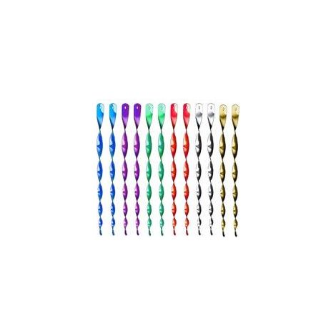 Set mit 12 spiralförmigen, reflektierenden Vogelabwehrelementen für Balkon und Garten, seitliche Vogelabwehr (6 Farben) H468 - Crezuo