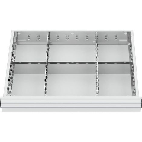 STIER Schubladeneinteilung Metalleinteilung BLH 75 mm Innenmaß 600x450 mm 6 Fächer (1/4)
