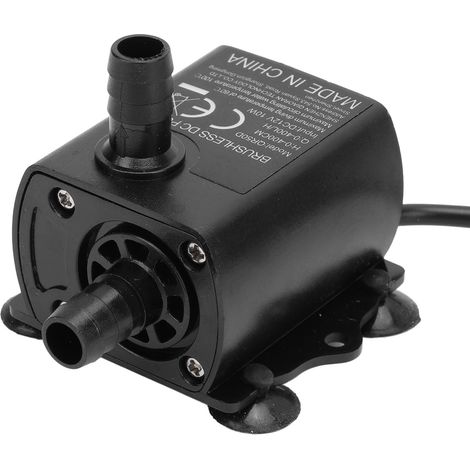 Pompe à eau submersible CC 12 V 10 W 0-400 L/h, micro-pompe submersible sans balais pour aquarium, fontaine et système de refroidissement liquide pour ordinateur (1/5)