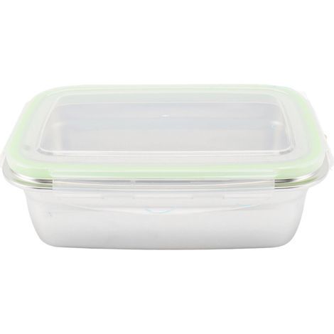 Boîte de conservation carrée en acier inoxydable 304 – 350 ml – Boîte alimentaire étanche anti-fuite (1/5)