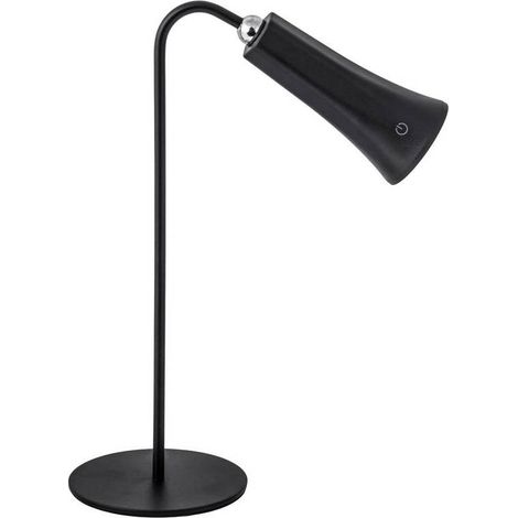 LAMPADA LED RICARICABILE DA TAVOLO ALICE NERO - 12 pezzi