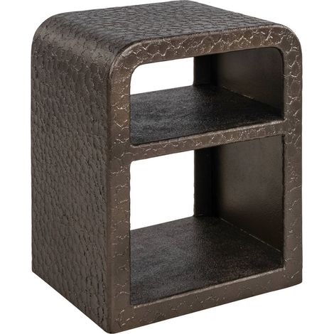 Table de chevet texturée bronze brun - bronze brun (1/5)