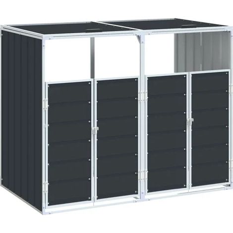Un chariot de stockage pour deux conteneurs en acier. (1/5)