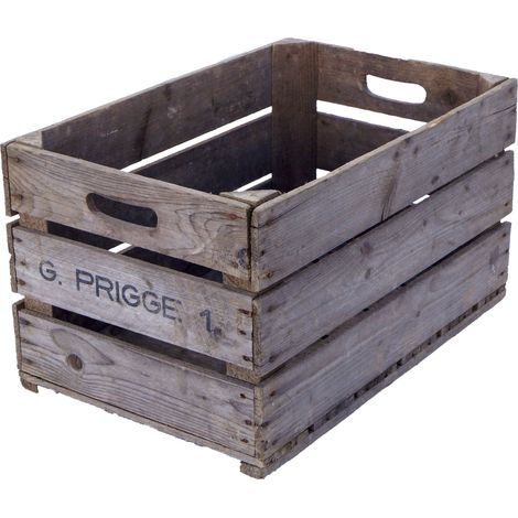 3er set Holzkiste Shabby weiß schwarz passend für Kallax und Expeditregale Regaleinsatz (1/3)