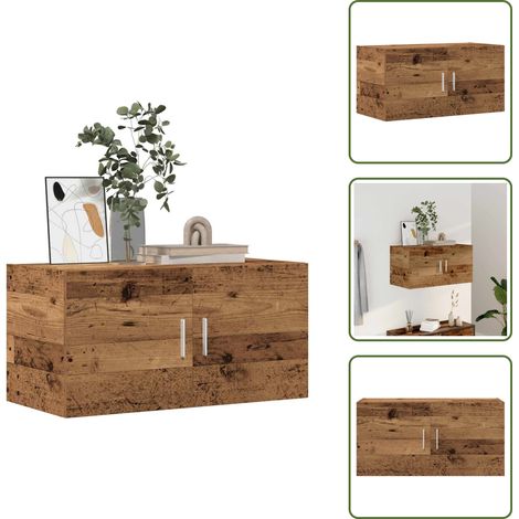 Wandschrank Altholz-Optik 80x39x40 cm Holzwerkstoff - Hängeschrank - Hängeschränke - TV-Hängeschrank - Wandschrank (1/5)
